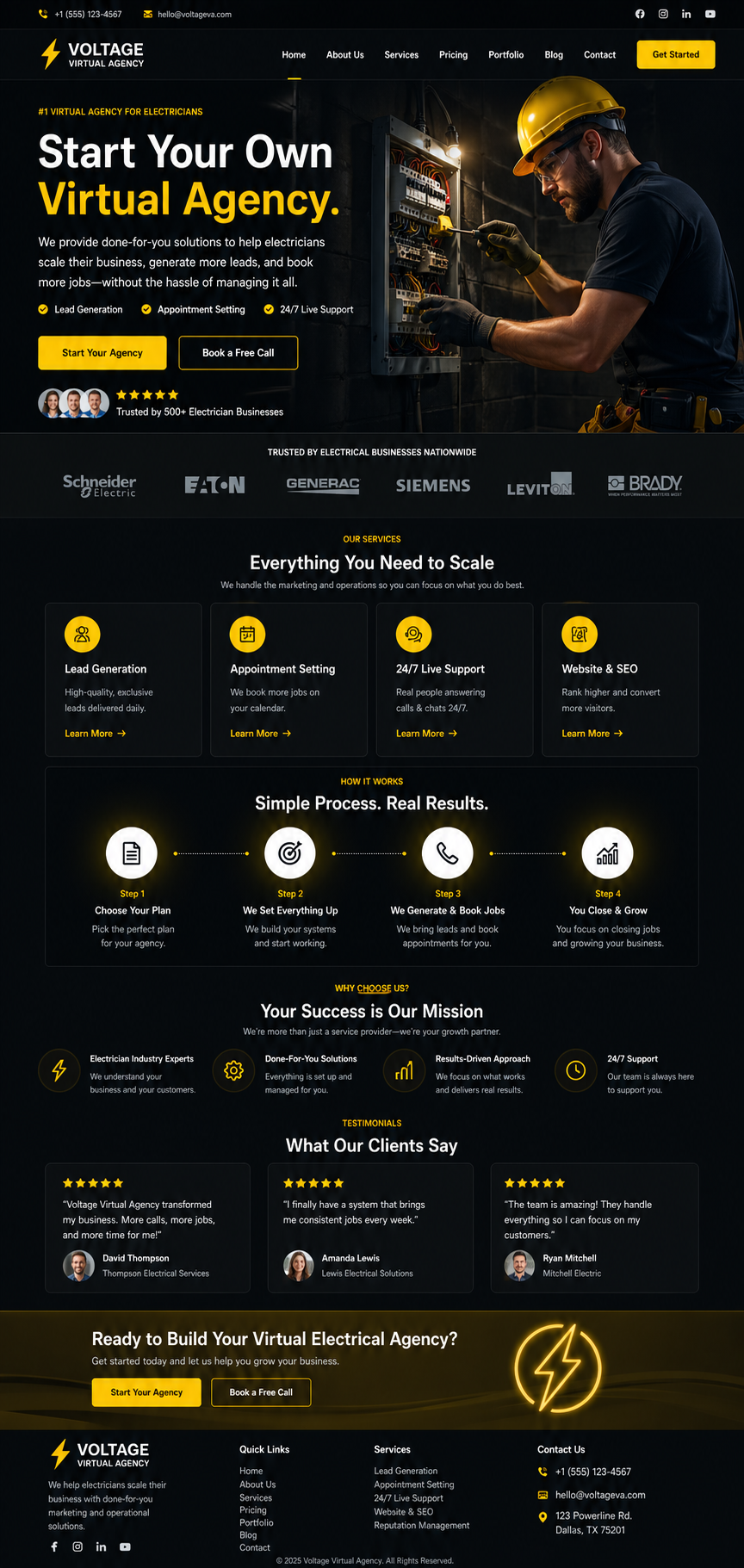 Electrician Website Preview